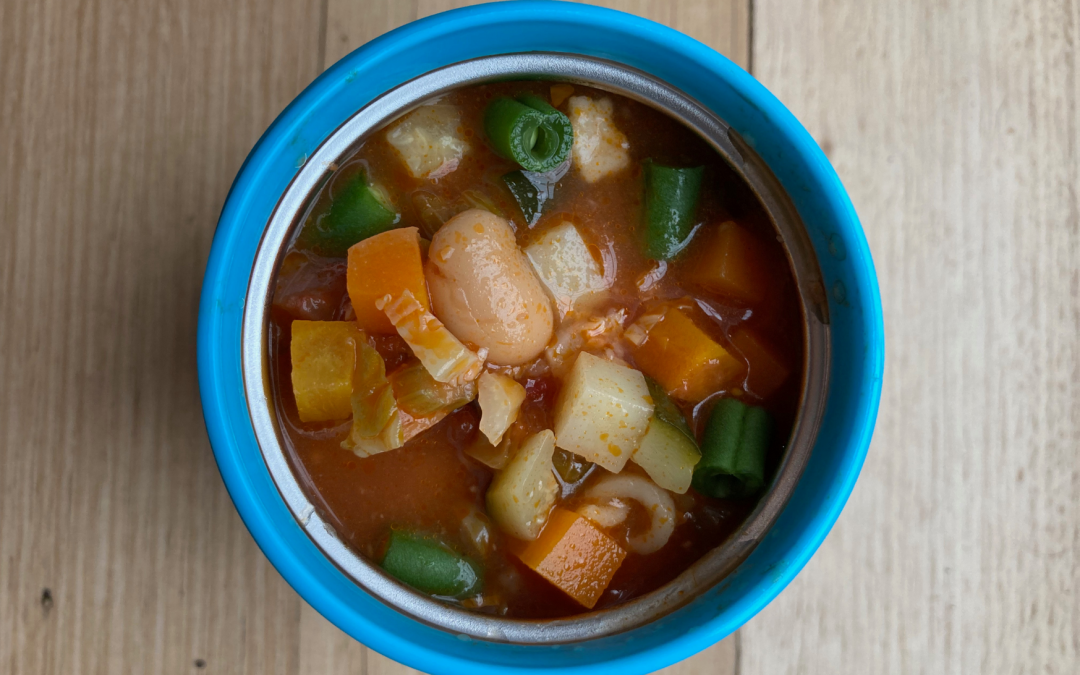 Minestrone Soup for School Lunches